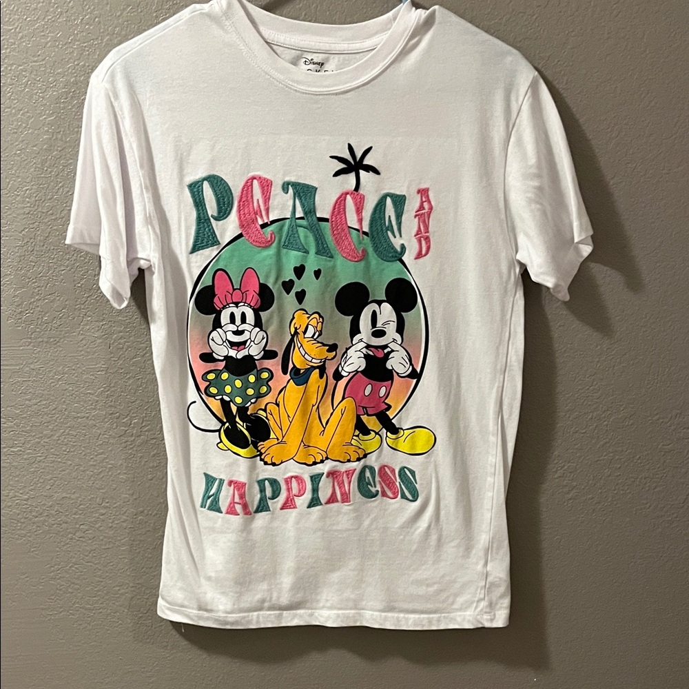 Disney Kids White Tee with Mickey, Minnie, and Pluto